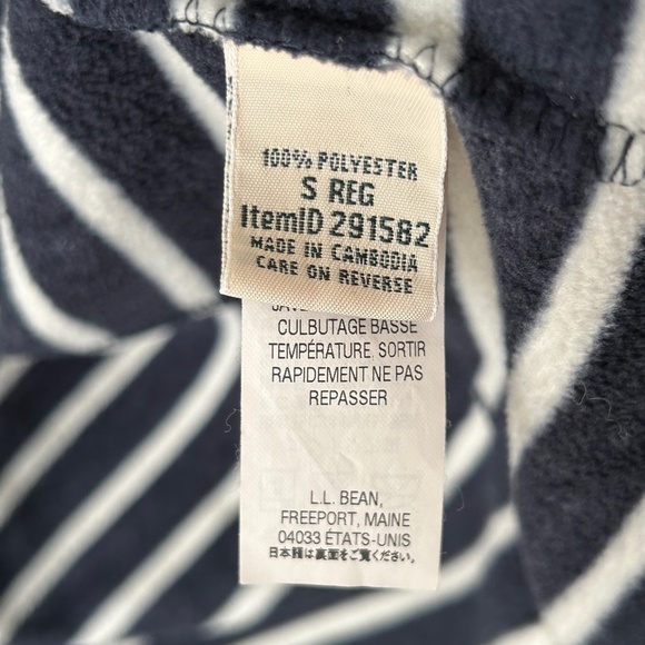LL Bean Striped Fleece Jacket - Picture 15 of 16